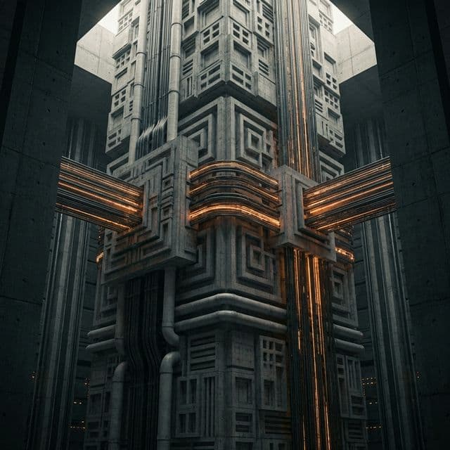 Industrial monolith representing the Nubis core philosophy